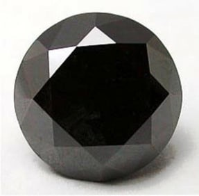 Natural Black Diamond Round Shape 3.14Ct 10x5.3 mv