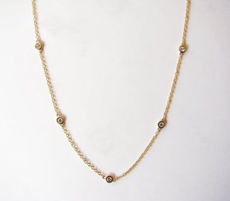 Creation, Diamond Pazel Chain .90Ct 18k Y/g Overlay