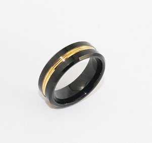 Tungsten Ring Size 10 with Rose gold Plated