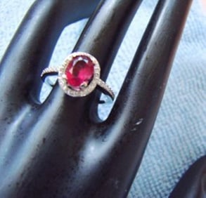 Anniversary Ruby Diamond Ring 2.80Ct 14k W/g