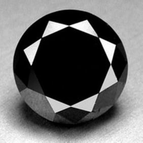 Natural Black Diamond Round Facet 4.65 Ct 11.2x7.1 mm