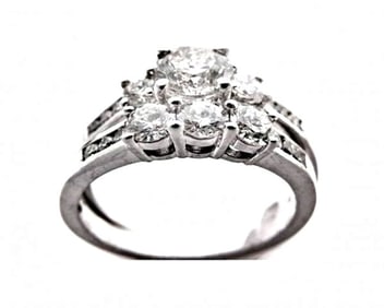 Wedding Set Diamond Ring 2.06 Carat with 14k W/G