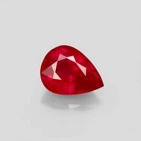 Natural Ruby Pear Facet 2.15Ct 8x7.1x4.2mm