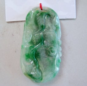 Natural Jadeite Jade Carving Ruyi Imperial Grade: A