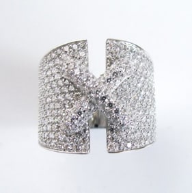Creation Diamond Ring 3.20Ct 18k W /g Overlay