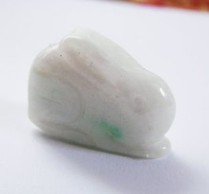 Natural Jadeite Jade Rabbit Pendant B