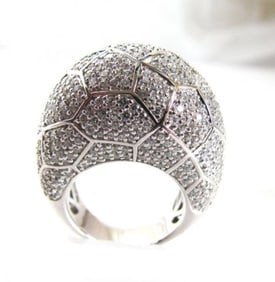 Creation Diamond Ring 7.20Ct 18k W/g Overlay