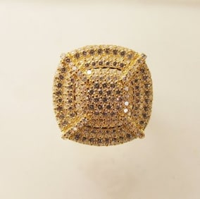Creation Diamonds Ring 1.20Ct 18k Y/g Overlay