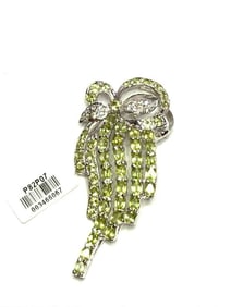 Peridot Pendant Creation Diamond 7.27Ct 18kW/g Overlay