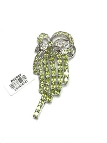 Peridot  Pendant Creation Diamond 7.27Ct 18kW/g Overlay