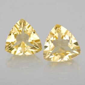 Natural Yellow Beryl Pairs Trillion Cut 1.77Ct