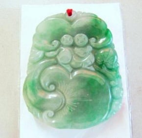 Natural Jade Carving Birds Mouse Ruyi Grade: A
