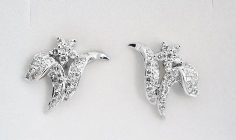 Stunning Diamond Earrings 1.25 Carat 18k W/g