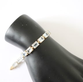 Aquamarine Bracelet 19.68 CT 14k Yellow Gold