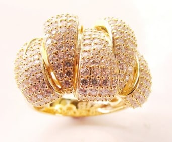 Diamond Creation Ring 4.00Ct 18k Y/g Overlay