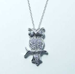 Creation Diamond/ Necklace .65CT 18k W/G Overlay