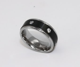 Man's Band Tungsten Ring Carbon Fiber Center