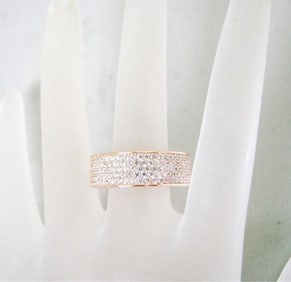 Creation Diamond Eternity Ring 3.10Ct 18k R/g Overlay