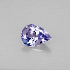 Violet/Blue Tanzanite Pearl Shape 1.17Ct 7.9x5.8x3.5 mm