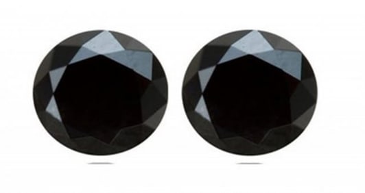 Black Diamond Round Facet 1.50 Ct Size: 6.1x3.8 mm