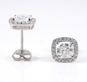 Creation Diamond Stud Earring 2.15Ct 18kW/g Overl