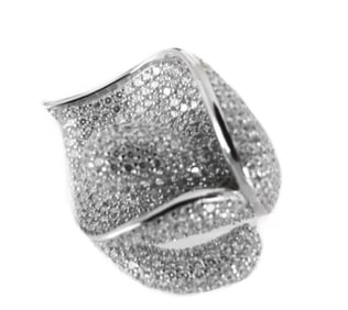 Creation Diamonds Ring 3.74Ct 18k W/g Overlay