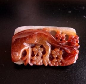 Natural Carved Jade Pendant Grade: "A" Certif