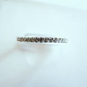 Wedding Ring Diamond .42Ct 14k W/g Size 7