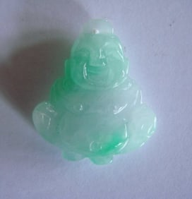 Natural Jade Buddha Figurine Pendant Grade B