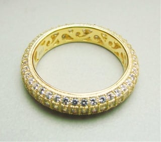 Diamonds Creation Eternity Ring 2.00Ct 18kY/g Overlay