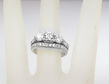 Present Past Future diamond Ring 2.58Ct 14k W/g