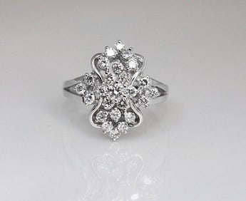 Diamond Ring 1.00Ct 18k White Gold