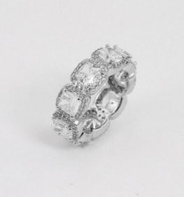 Eternity Ring Creation/Diamond 18k W/G Overlay