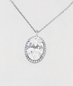 Necklace Creation, Diamond 5.35. Ct 18k W/G Overlay