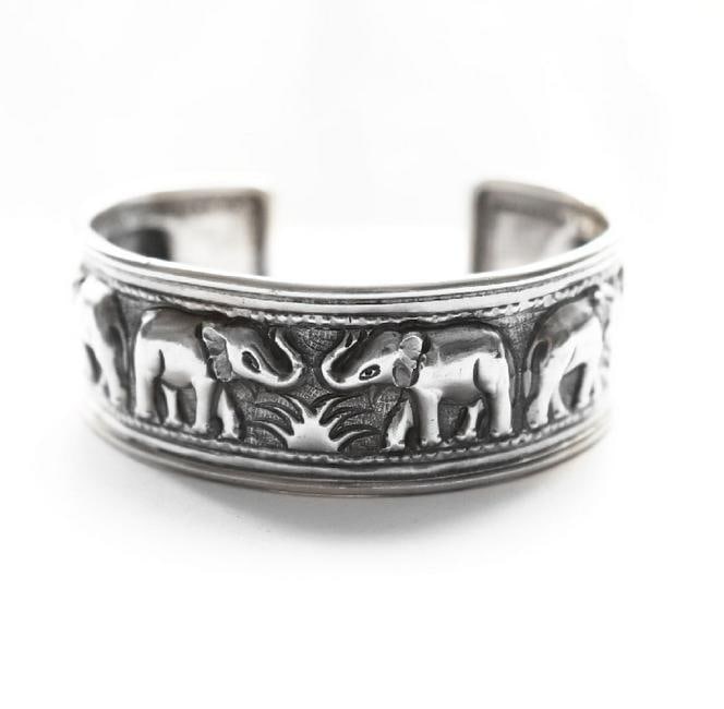 Woman' Caved Elephant Cuff Bangle 925 Sliver: Metal: 925 Silver Width: Almost an Inch Length: Adjustable Cuff Weight: 29.95 grams Style: Cuff/Bangle Condition: New This item was made by Handcrafts Estimated Value Price: $1,942