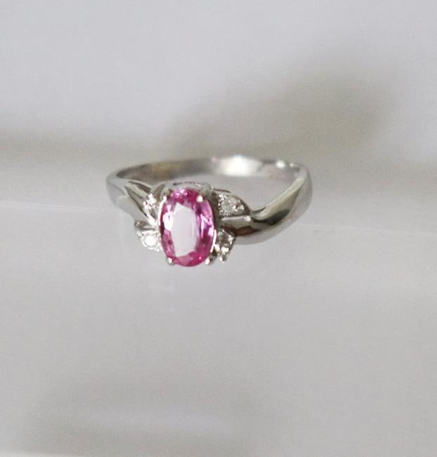 Anniversary Pink Sapphire Diamond Ring 1.27Ct 14k W/g (1 of 5)