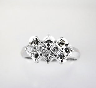 Anniversary Diamond Ring .76Ct 14k W/g