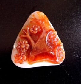 Natural Carved Jade Pendant Grade: "A" Certification
