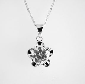 Creation Diamonds Pendant 2.15Ct 18k W/g Overlay