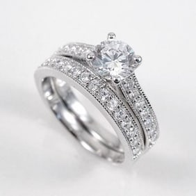 Creation Diamond Ring 1.88 Carat 14k W/g Overlay