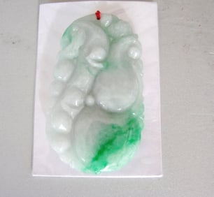 Natural Jadeite Jade Carving Ruyi Grade: A