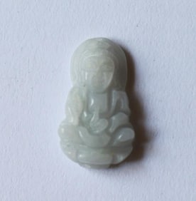 Guanyin Buddha Natural Jadeite Jade Grade A