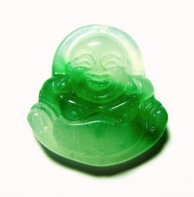 Natural Jadeite Jade Buddha Figurine Pendants Grade:B