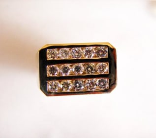 Men's Diamond Ring 2.26 Carat 14k Y/G