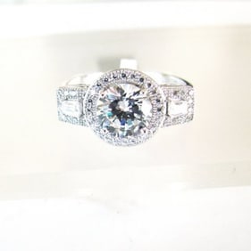 Creation Diamond-Ring 2.75Ct 18k W/g Overlay