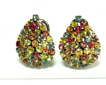 Natural Multicolor Pendant 9.20Ct 18k W/g Overlay