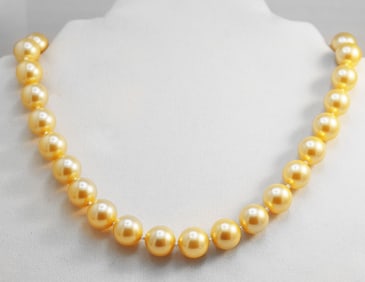Necklace Swarovski Pearl Necklace 12 mm 925 Ball Clasp