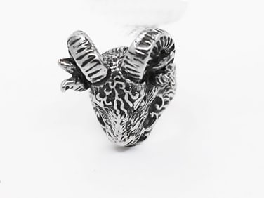 Man's Ram Stainless Steel Ring