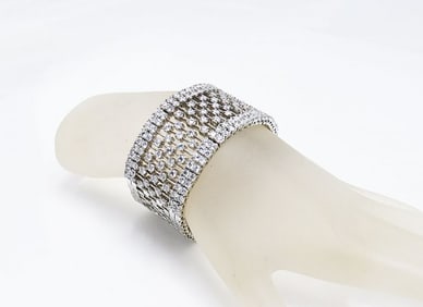 Fashion Jewelry Creation, Diamond18k W/G Overlay