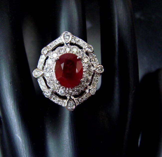 Ring Natural Ruby Diamond 5.61Ct 14k Y/g (1 of 5)